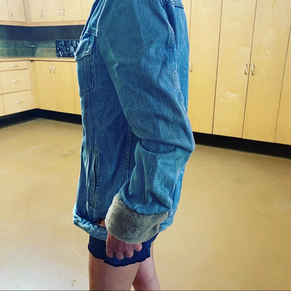 Grlfrnd brand fur trimmed jeans jacket